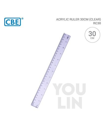 CBE RC30 Acrylic Ruler 30CM - Clear