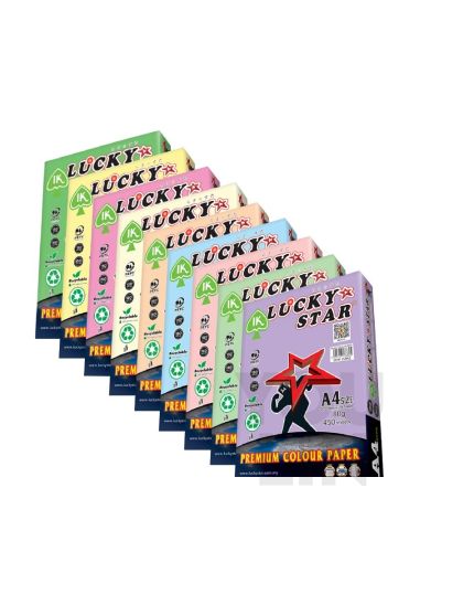 Luckystar A4 80gm Color Paper 450'S - Light Colour