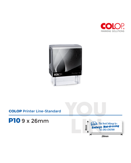 Colop Printer 10 Self-Ink Stamp (max.9 x 26mm)