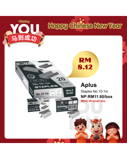 APLUS No.10-1m Staples - 20's/box