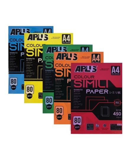 APLUS A4 80GSM COLOUR PAPER 450'S - Dark Colour