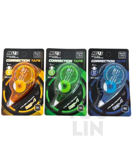 APLUS ACT-512 CORRECTION TAPE - 5MM X 12M