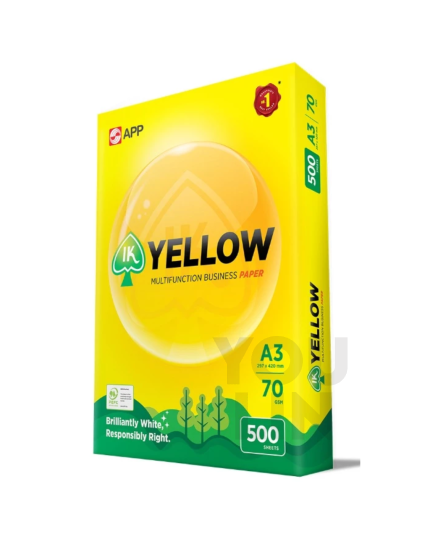 IK Yellow 70gsm A3 Paper 500's/ream