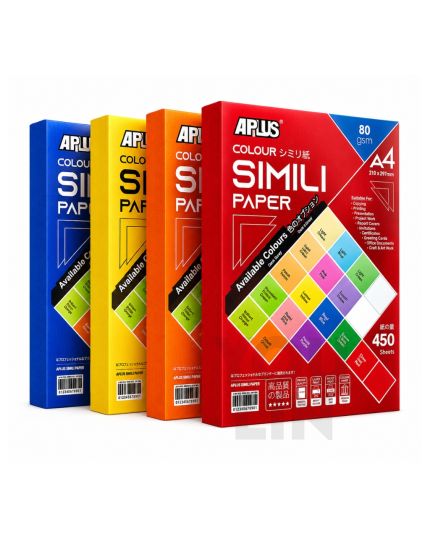 APLUS A4 80GSM COLOUR PAPER 450'S - Dark Colour