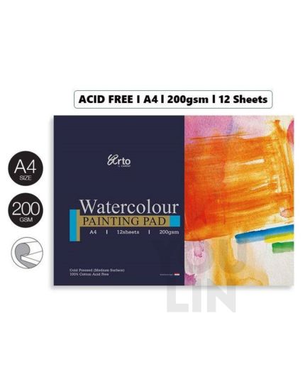 Arto CR36253 A4 200GSM Watercolour Paper 12'S