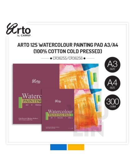 Arto Cr36255/6 300Gsm Watercolour Paper 12'S