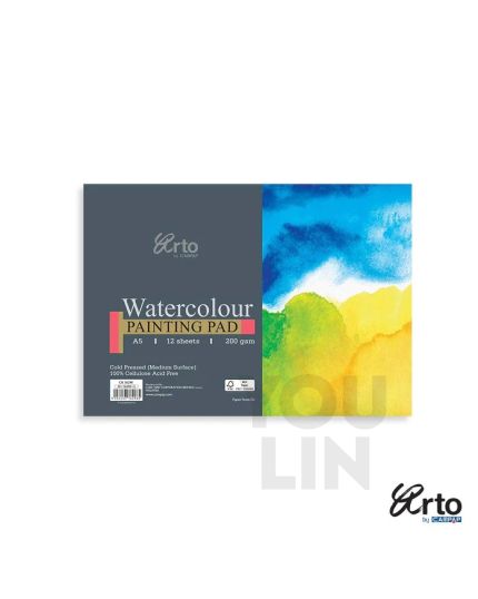 Arto CR36298 A5 200GSM Watercolour Paper Pad 12'S