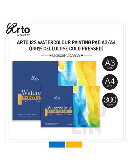 Arto CR36261/2 300GSM Watercolour Paper 12'S