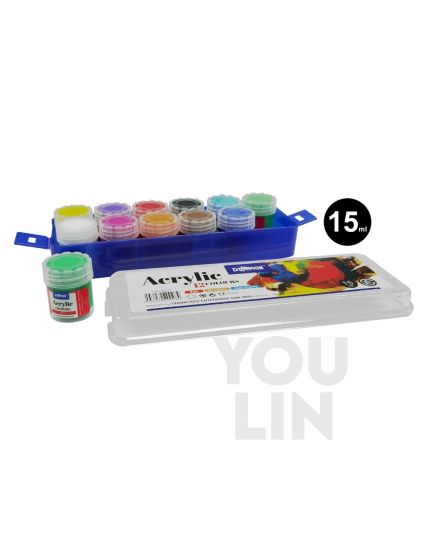 Dolphin DOL-AC613 Acrylic Color 15ML 12 Color