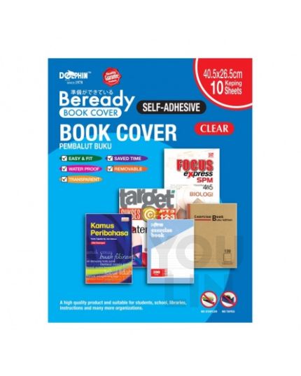 Dolphin DOL-CS029 Self-Adhesive Book Cover Clear - 40.5 x 26.5CM