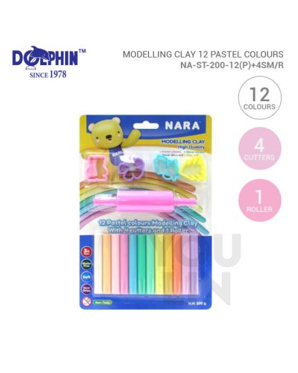 Dolphin Nara Round Stick Modeling Clay - Pastel Color