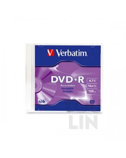 Verbatim DVD+R 16X 4.7GB 120Min With Slim Case
