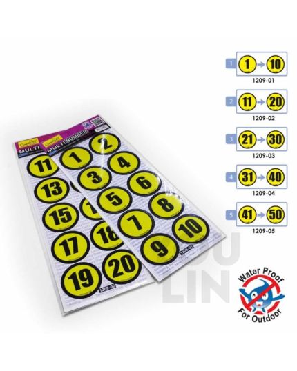 Cactus H-1209 Number Sticker