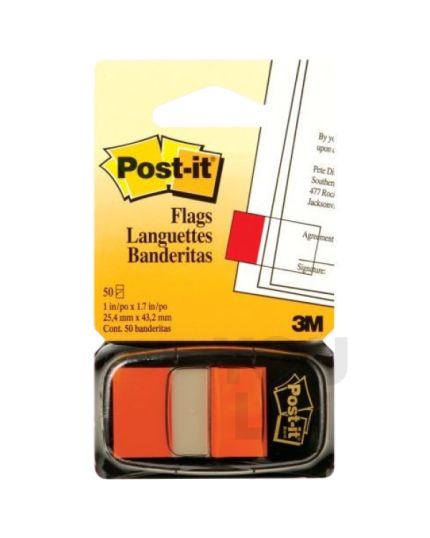 3M Post it Tape Flags 680-4 (Orange)