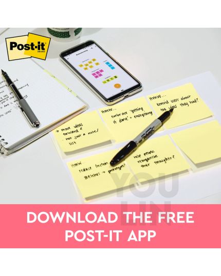 3M Post It Note 653 1.5'' x 2'' (38mm x 50mm) - Canary Yellow 100's/pad