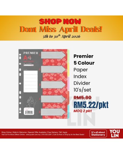 Premier 5 Colour Index Divider