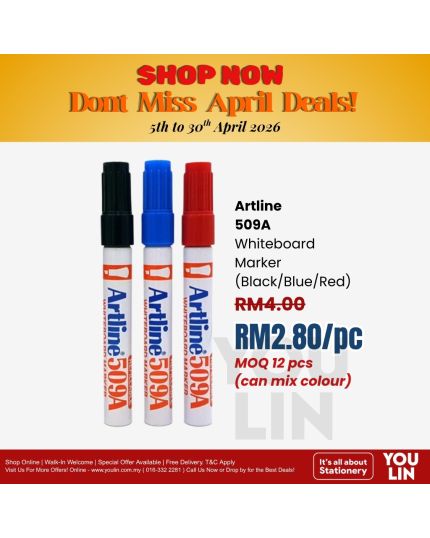 Artline 509A Whiteboard Marker Pen 2.0-5.0mm