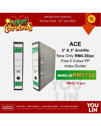 ACE 3''(75mm) FC Lever Arch File