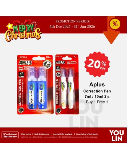 APLUS Correction Pen 10ml 2's