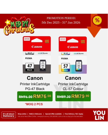 Canon PG-47 Black Ink Cartridge - 2 pcs