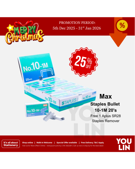 Max Staples (Stapler Bullet) NO.10-1M - 20's/box