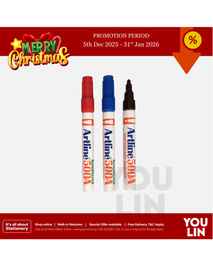 Artline 500A Whiteboard Marker Pen 2.0mm