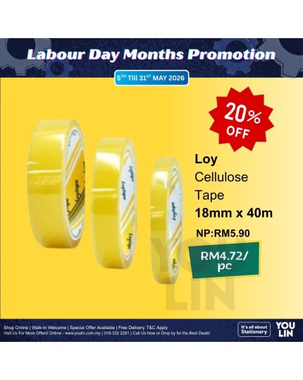 Loy Cellulose Tape 18mm x 40m