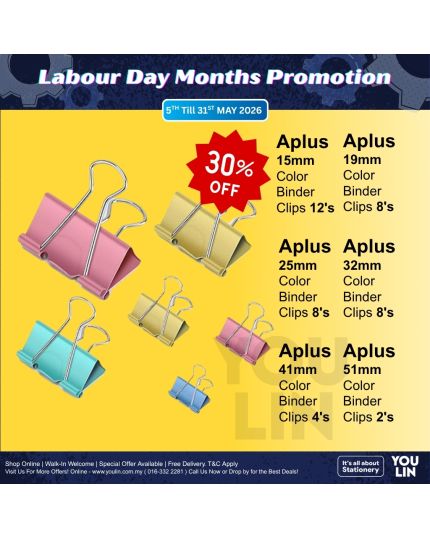 APLUS Colour Binder Clip 
