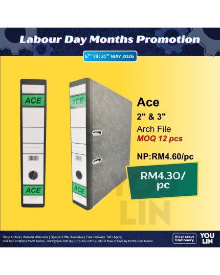 ACE 3''(75mm) FC Lever Arch File