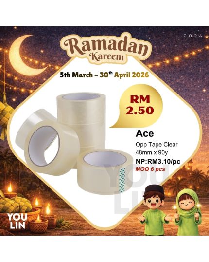 ACE OPP Tape 48mm x 90y (Clear)