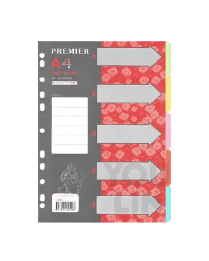 Premier 5 Colour Index Divider