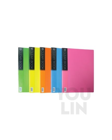 CBE VK10-60 A4 10-60 Pockets Merry Colour Clear Book