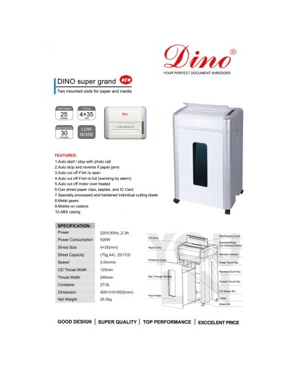 Dino Paper Shredder Grand