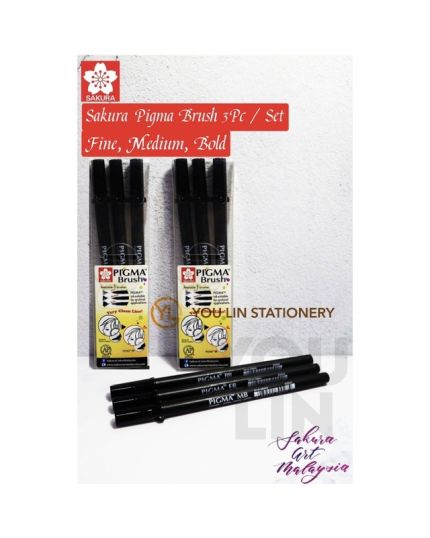 Sakura Pigma Brush 3's/Set