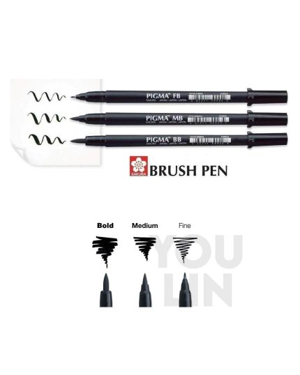 Sakura Pigma Brush 3's/Set