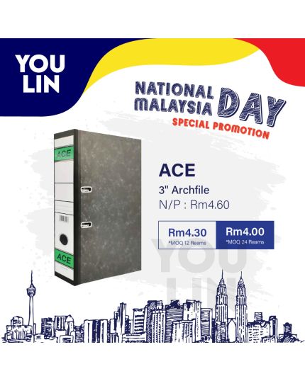 ACE 3''(75mm) FC Lever Arch File (While Stock Last)
