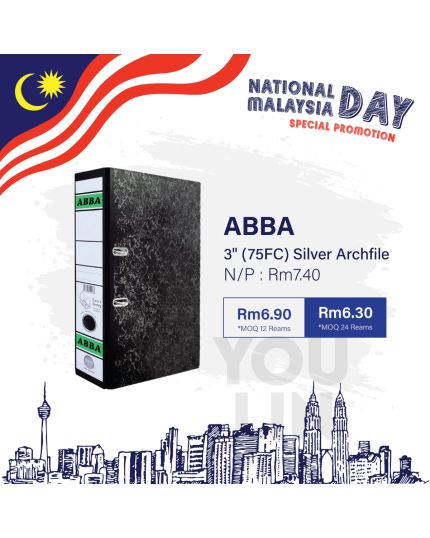 ABBA 3''(75mm) 404 FC Silver Arch File (While Stock Last)