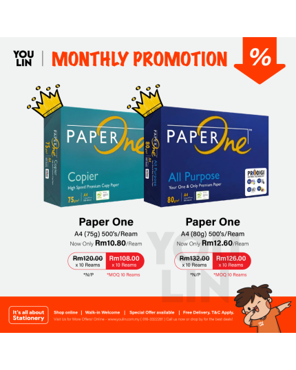PaperOne 75gsm A4 Paper 500's/ream 