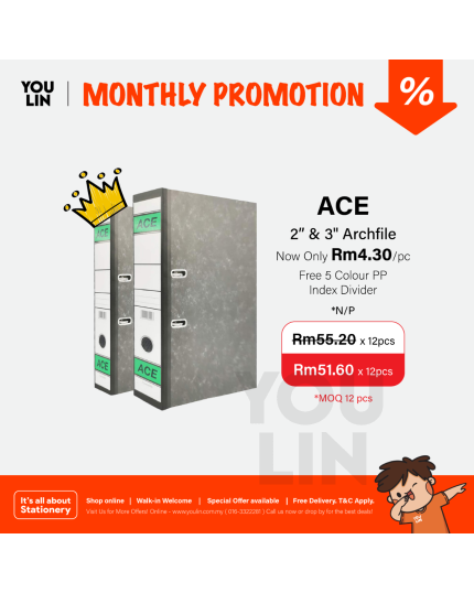 ACE 2''(50mm) FC Lever Arch File (While Stock Last)