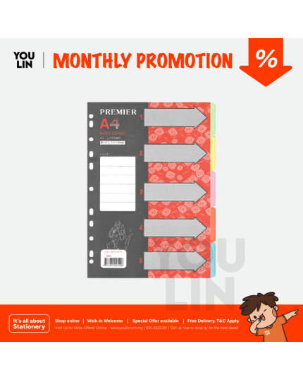 Premier 5 Colour Index Divider