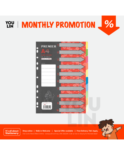 Premier 10 Colour Index Divider