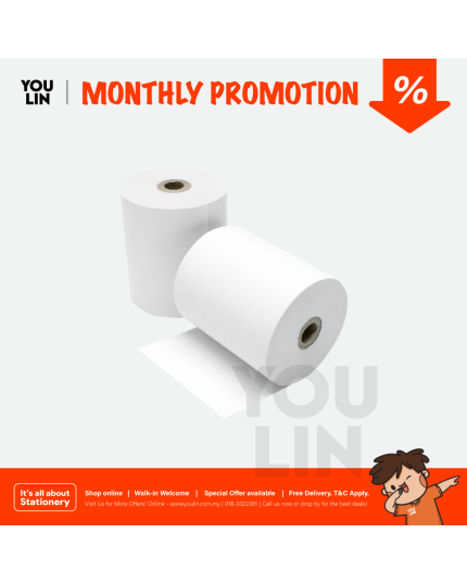 Thermal Paper Roll 57mm x 38 x 12 -  200's/box