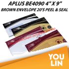 APLUS BE4090 4" X 9" Brown Envelope 20'S (P&S)
