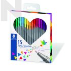STAEDTLER 334 Triplus Fineliner Set 15 Colors (Heart Edition)