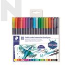 STAEDTLER 3001 TB18 02 Double-Ended Watercolour Brush Pen - 18colours