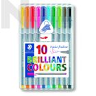 STAEDTLER 334 SB10 Triplus Fineliner Set of 10 Colors
