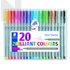 STAEDTLER 334 SB20 Triplus Fineliner  Set of 20 Colors