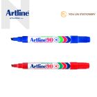 Artline 90 Permanent Marker Pen 2.0-5.0mm 2'S - Blue/Red