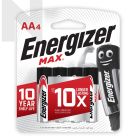Energizer E91BP4M AA Battery 4pc Card