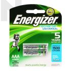 Energizer NH12PPRP2 NIMH AAA Rechargeable Battery 700mah 2pc Card